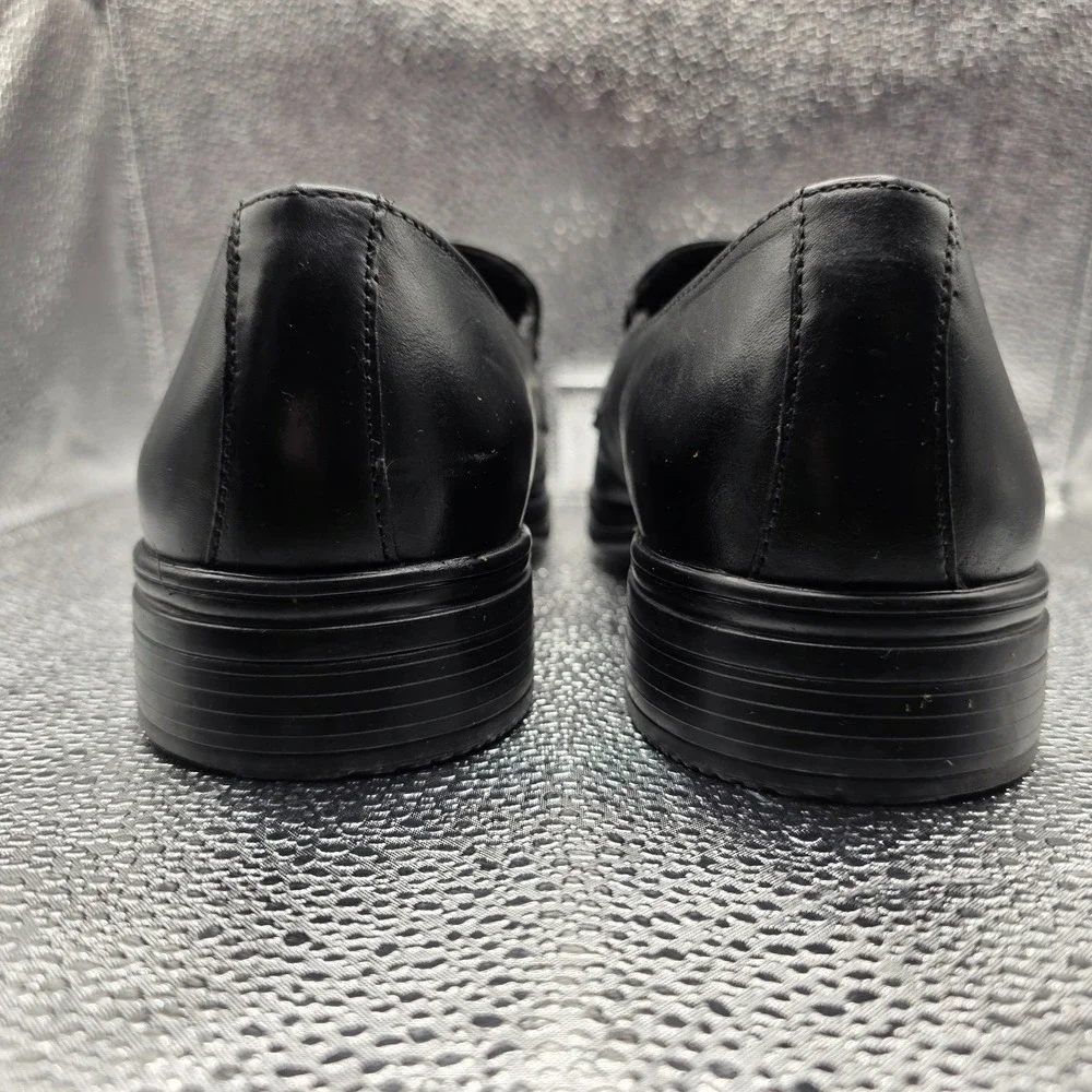 Bostonian Men's Black Leather Loafers Size 9 M Classic Horsebit Slip-On Comfort